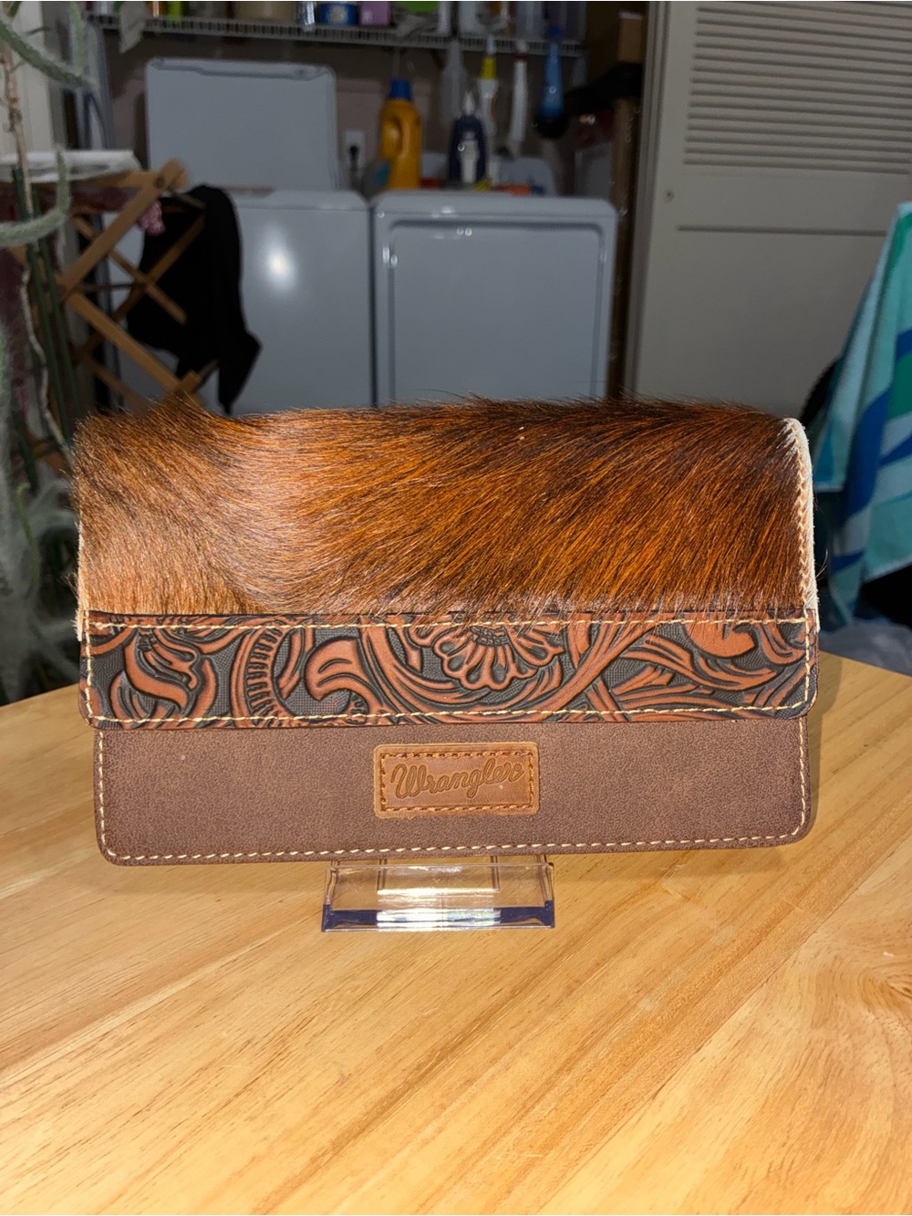 Wrangler Brown & Chestnut Hair-On Hide Crossbody Bag - Picture 7 of 7